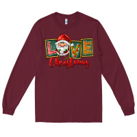 Burgundy Love Christmas Gnome Santa Long Sleeve Tee - FaDigitalArtStudio