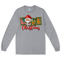 Heather Grey Love Christmas Gnome Santa Long Sleeve Tee - FaDigitalArtStudio