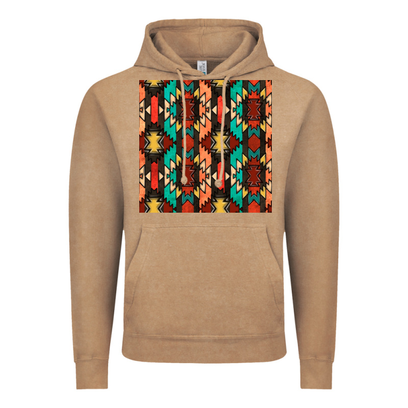 Native American Aztec Seamless Pattern Vintage Hoodie by BundleAndBundleShop | Teevron