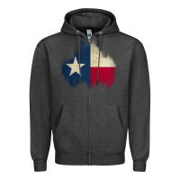 Charcoal Heather texas patch Zipper Hoodie - AdoDesignShop