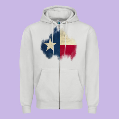 Texas Patch Zipper Hoodie Designed By Adodesignshop