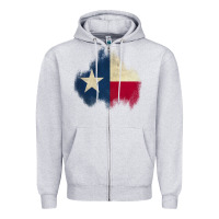 Heather Grey texas patch Zipper Hoodie - AdoDesignShop