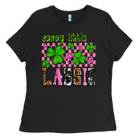 Black St. Patrick's Day Sassy little lassie Ladies Tee - OliviaCreatesArt