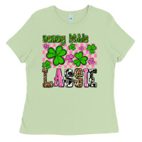Matcha St. Patrick's Day Sassy little lassie Ladies Tee - OliviaCreatesArt