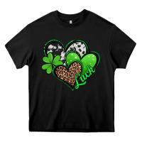 Black St. Patrick's Day hearts Heavy Core Tee - Jasminsmagicworld