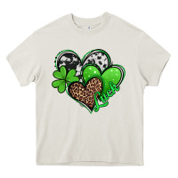 Cream St. Patrick's Day hearts Heavy Core Tee - Jasminsmagicworld