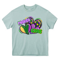 Arona mardi gras heart Heavy Core Tee - CowGirlArtShop
