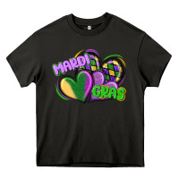 Asphalt mardi gras heart Heavy Core Tee - CowGirlArtShop
