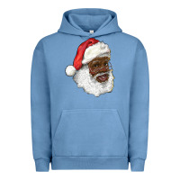 Pigment Pebble Blue african american santa Urban Hoodie - RanaPortraitStore