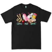 Black Peace love teach Premium Tee - CowGirlArtShop