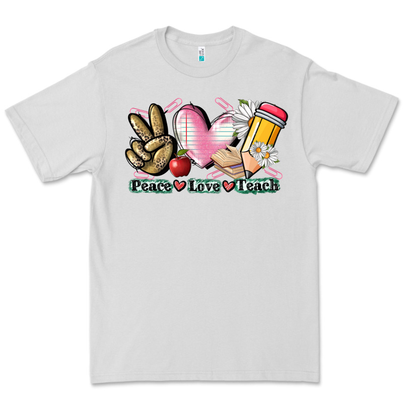 Peace Love Teach Premium Tee by CowGirlArtShop | Teevron