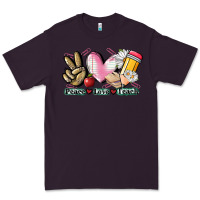 Plum Peace love teach Premium Tee - CowGirlArtShop