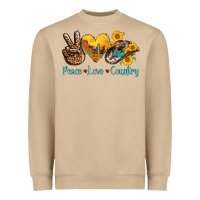 Mushroom peace love country cowhide cowboy hat Heavyweight Sweatshirt - AdoDesignShop