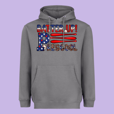 Batter Up Preschool Heavyweight Hoodie Designed By Jahusdesignshop