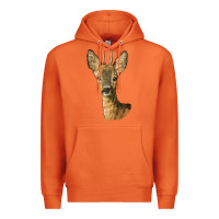 Carrot Red brocket Deer Head Premium Hoodie - LillyAllenDesigns