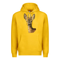 Lemon Red brocket Deer Head Premium Hoodie - LillyAllenDesigns