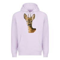 Lilac Red brocket Deer Head Premium Hoodie - LillyAllenDesigns