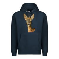 Navy Red brocket Deer Head Premium Hoodie - LillyAllenDesigns
