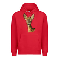 Red Red brocket Deer Head Premium Hoodie - LillyAllenDesigns