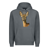 Rock Red brocket Deer Head Premium Hoodie - LillyAllenDesigns