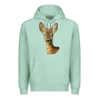 Seafoam Red brocket Deer Head Premium Hoodie - LillyAllenDesigns