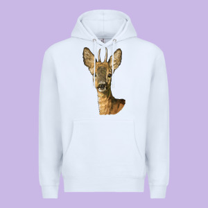 Red Brocket Deer Head Premium Hoodie Designed By Lillyallendesigns