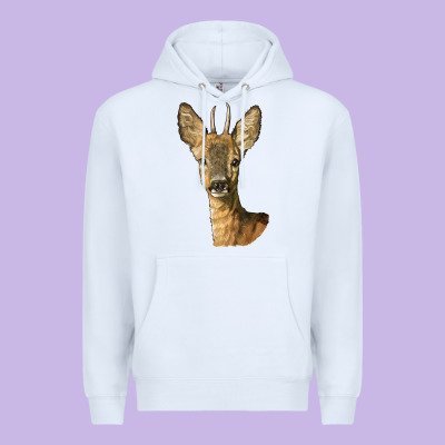 Red Brocket Deer Head Premium Hoodie Designed By Lillyallendesigns