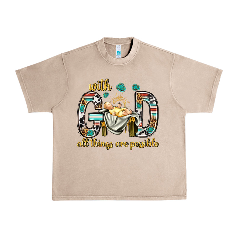 With God All Things Are Possible With Baby Jesus Bbs Urban Heavy Tee by BundleAndBundleShop | Teevron