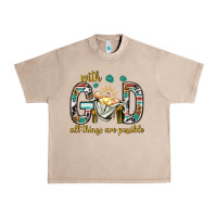 French Oak with god all things are possible with baby jesus bbs Urban Heavy Tee - BundleAndBundleShop