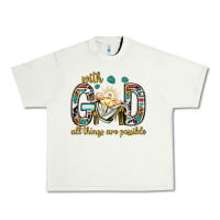 Pistachio with god all things are possible with baby jesus bbs Urban Heavy Tee - BundleAndBundleShop