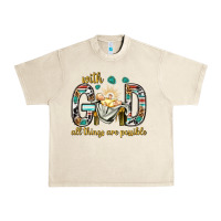 Sandshell with god all things are possible with baby jesus bbs Urban Heavy Tee - BundleAndBundleShop