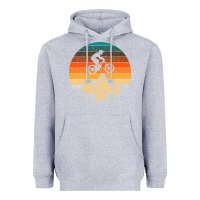 Heather Grey mountainbike downhill retro vintage gift   mountain bike Heavyweight Hoodie - DesigneFamous