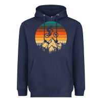 Navy mountainbike downhill retro vintage gift   mountain bike Heavyweight Hoodie - DesigneFamous