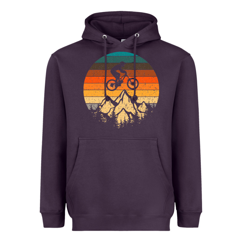 Mountainbike Downhill Retro Vintage Gift   Mountain Bike Heavyweight Hoodie by DesigneFamous | Teevron