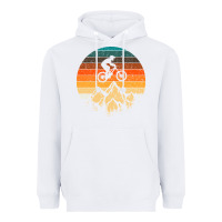 White mountainbike downhill retro vintage gift   mountain bike Heavyweight Hoodie - DesigneFamous