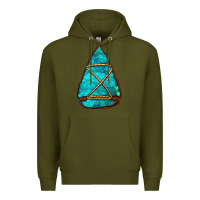 Army Green turquoise arrowhead Premium Hoodie - Jasminsmagicworld