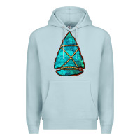 Blue Mist turquoise arrowhead Premium Hoodie - Jasminsmagicworld