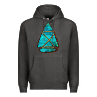 Charcoal Heather turquoise arrowhead Premium Hoodie - Jasminsmagicworld
