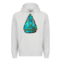 Dove Grey turquoise arrowhead Premium Hoodie - Jasminsmagicworld
