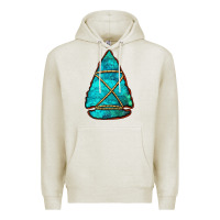 Oatmeal Heather turquoise arrowhead Premium Hoodie - Jasminsmagicworld