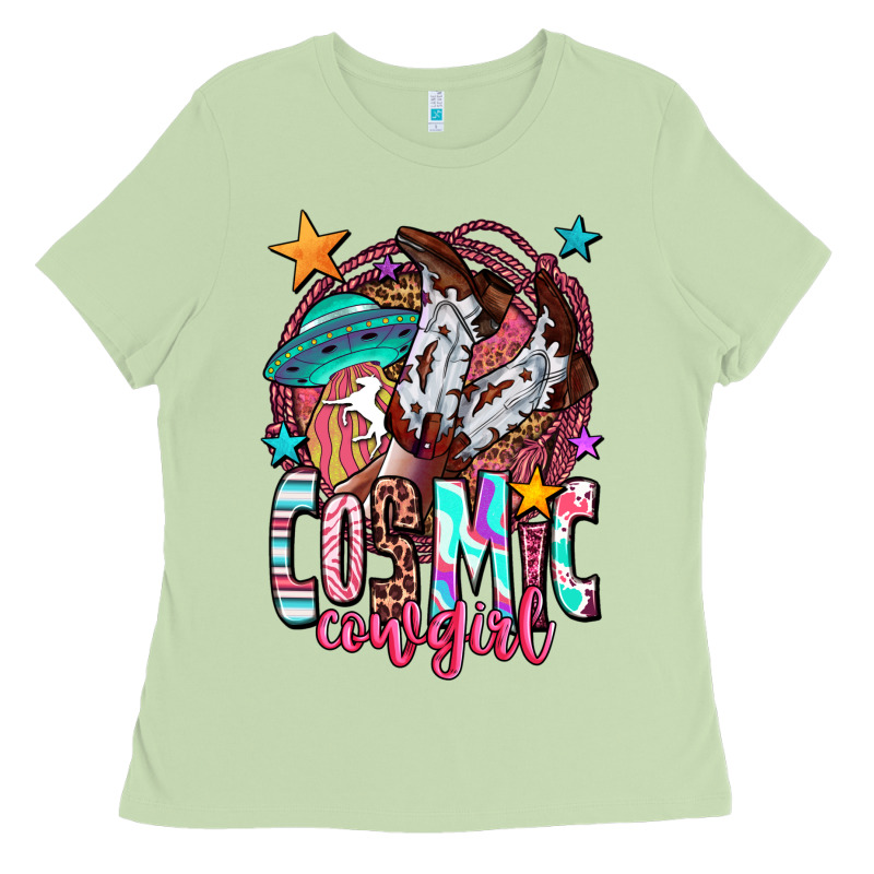 Cosmic Cowgirl Ladies Tee by OliviaCreatesArt | Teevron