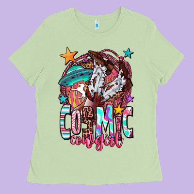 Cosmic Cowgirl Ladies Tee Designed By Oliviacreatesart