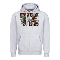 Heather Grey texas tx christmas Zipper Hoodie - AdoDesignShop