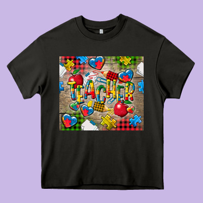 Teacher Autism Heavy Core Tee Designed By Cowgirlartshop