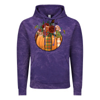 Cloud Purple floral pumpkin Vintage Hoodie - BundleAndBundleShop