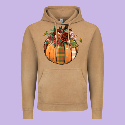 Floral Pumpkin Vintage Hoodie Designed By Bundleandbundleshop