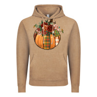 Vintage Coffee floral pumpkin Vintage Hoodie - BundleAndBundleShop