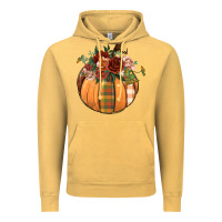 Vintage Mustard floral pumpkin Vintage Hoodie - BundleAndBundleShop