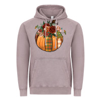 Vintage Zinc floral pumpkin Vintage Hoodie - BundleAndBundleShop