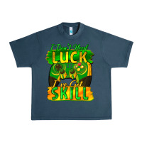 Midnight Navy I don't need luck i've got skill st. patricks day Urban Heavy Tee - FaDigitalArtStudio